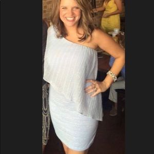 Light Blue/Silver Sparkle Party Dress